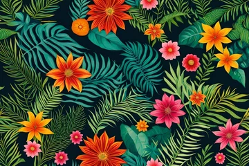 Abwaschbare Fototapete seamless floral pattern © Saqib