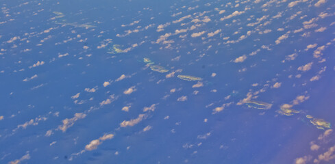 aerial view of the islands in Makassar