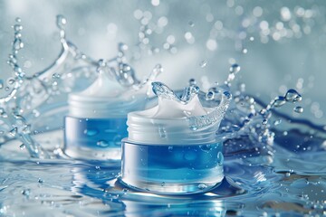 Face Skin care benefits skin care cream. Skincare beauty cosmetic products: lip balm, Jar lotion, moisturiser, anti aging skincare Cellular renewal eye gel, SPF serum and Restoring skin care jar pot