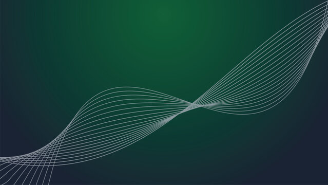 Dark green abstrct background wallpaper design vector image with curve line for backdrop or presentation