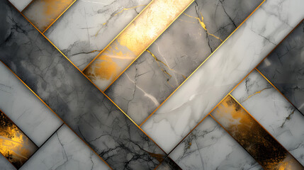 marble background with an Art Deco influence. Integrate geometric patterns, gold accents, and a luxurious color palette for