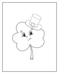 Coloring book page for kids. Cartoon style character. Isolated on white background. Vector illustration.