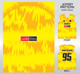 Pattern vector sports shirt background image.dark yellow sound wave pattern design, illustration, textile background for sports t-shirt, football jersey shirt.eps
