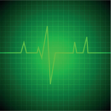 Abstract heartbeat icon. Vector illustration.Emergency ekg monitoring. Blue glowing neon heart pulse. Heart beat. Electrocardiogram