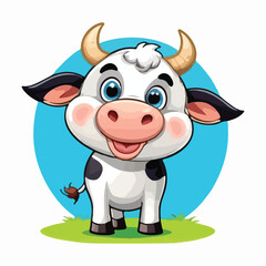 funny cow cartoon