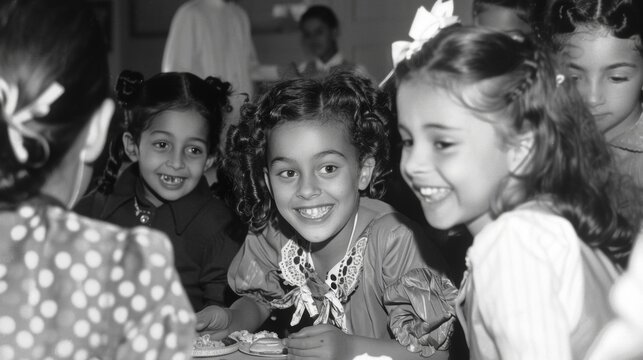 Smiling Children Of Various Ethnicities Eagerly Participate In A Handson Activity At A Multicultural Exhibition Learning About Each Others Customs And Traditions.