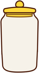 bottle jar flat color doodle