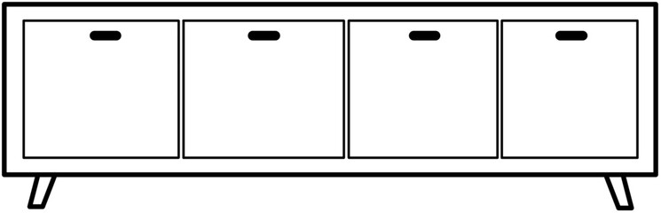 modern, furniture, outline, tv cabinet, tv shelf
