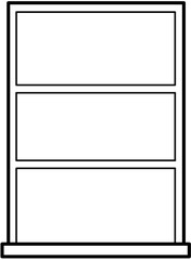 modern, furniture, outline, bookshelf