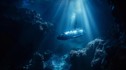Submarines operate under the deep blue sea first
