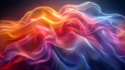 Obraz premium Rainbow colored long exposure sharp light art.