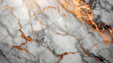 Enhance the marble background with brushed metallic accents. Introduce elements of gold, silver, or copper to add a touch of lux