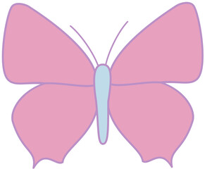 Butterfly vector illustration flat color