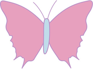 Butterfly vector illustration flat color