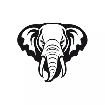 elephant design vector image on white background, vector illustration, animal logo. generative ai