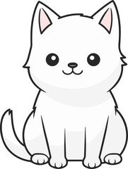 A vector file of a smiling cat 고양이 일러스트 애완동물 반려묘 애견카페 야옹이 벡터 귀여운 고양이 캐릭터