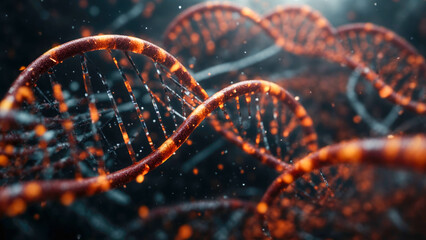DNA structure. Science and medical background - obrazy, fototapety, plakaty