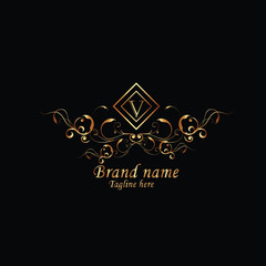 Creative Initial letter v logo design with modern business vector template. Creative isolated v monogram logo design