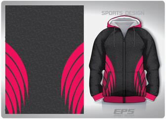 Vector sports hoodie background image.Black pink folded paper flower pattern design, illustration, textile background for sports long sleeve hoodie,jersey hoodie.eps