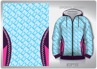 Vector sports hoodie background image.Luxurious blue purple lightning pattern design, illustration, textile background for sports long sleeve hoodie,jersey hoodie.eps