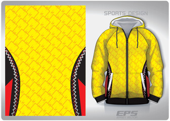 Vector sports hoodie background image.Luxurious yellow black lightning pattern design, illustration, textile background for sports long sleeve hoodie,jersey hoodie.eps