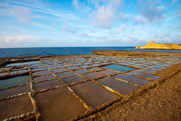 Xwejni Salt Pans on Gozo Island - Malta