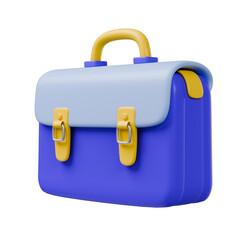 Briefcase business 3d render.