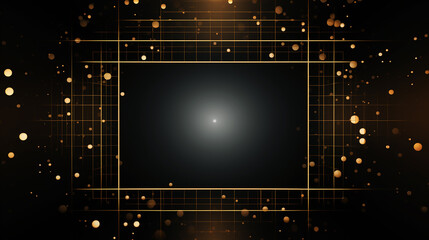 Modern black and light golden square overlapped pattern on background with shadow. black background. Minimal geometric white light background abstract design. Elegant black and gold Background.
