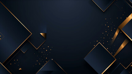 abstract dark blue or gold square line luxury background. 