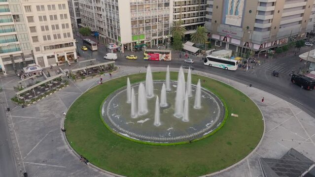 Omonoia Square in Athens on a Sunday morning
