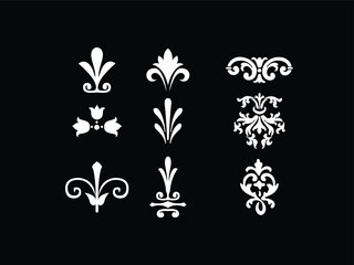 Set of Vintage Decorations Elements. Flourishes Calligraphic Ornaments and Frames. Retro Style Design Collection for Invitations, Banners, Posters, Placards, Badges and Logotypes