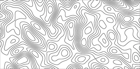 Topographic map background with geographic line map with elevation assignments.Modern design with White topographic wavy pattern design. Paper Texture Imitation of a Geographical map shades .	
