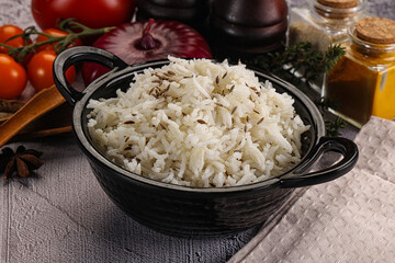 Indian cuisine jeera basmati rice