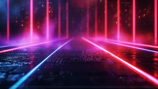 4k looping neon background. animated