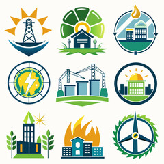Power Facilities - Industrial Energy Buildings Like Hydroelectric Dams, Nuclear Plants, Geothermal & Wind Farms for Clean Energy Generation