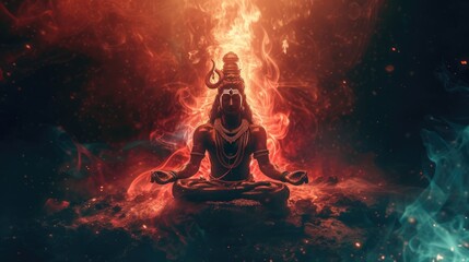 The Dancing Shiva - A Symbol of Spirituality. Fictional Character Created By Generated By Generated AI.