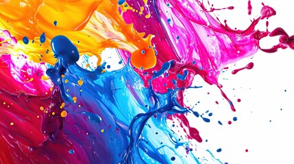 colorful mixed paint splash background, decoration concept