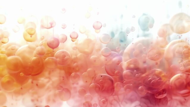 On a digital interface a bubble chart depicts the yearly revenue comparison between different regions of the world. The varying sizes and colors of the bubbles represent the