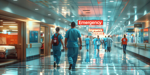 Emergency room in the hospital - obrazy, fototapety, plakaty