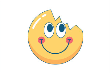 Decor Face Smile Sticker Design