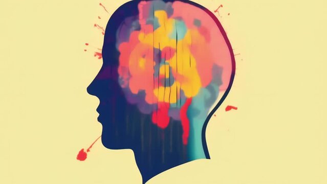 An animation of a person&acirc;s brain with the words &acirc;social cognition&acirc; written on it highlighting the importance Psychology art concept. .