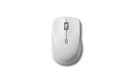 Computer mouse isolated on transparent background, top view