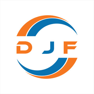 DJF letter design. DJF letter technology logo design on white background. DJF Monogram logo design for entrepreneur and business.