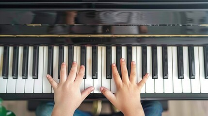 Young Friends Playing the Piano Generative AI
