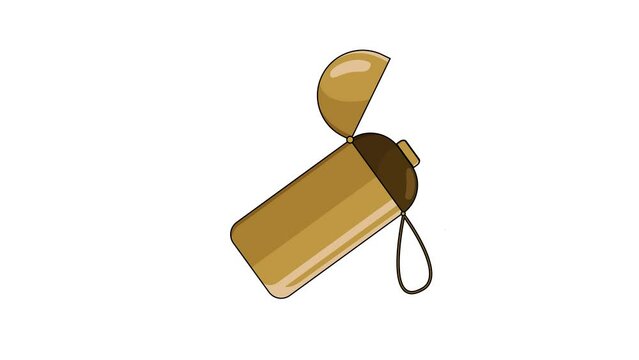 vector animated video of drinking bottles. bottle seamless looping animation. motion graphic design template