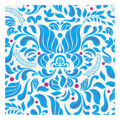 Fototapeta premium pattern with blue flowers