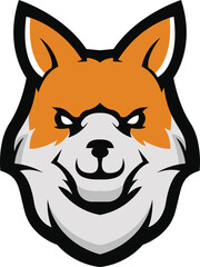 Fox Logo design, Fox sport logo vector , Fox head illustration vector drawing, Mascot Brave Fox Logo design any kind of graphic work, using the concept of a Fox's head, Esport game logo icon