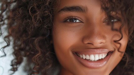 Brunette Beauty: A Radiant Smile Captures the Essence of Youth Generative AI
