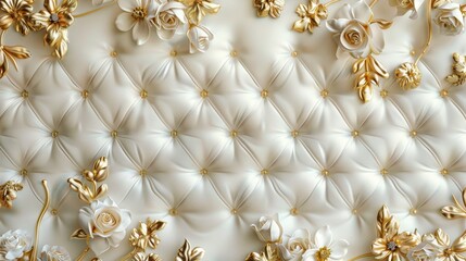 Elegance in simplicity Redefine sophistication with the understated charm of white and gold wallpaper