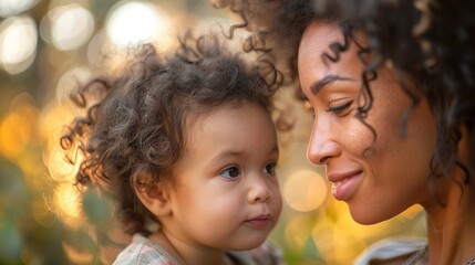 Mother and Child Bonding Moment Generative AI - obrazy, fototapety, plakaty